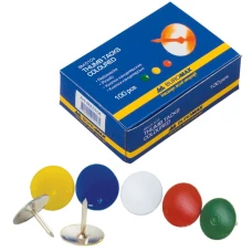 Кнопки "BuroMAX" /BM.5104/ кольорові, 100шт (10)