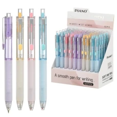 Ручка масляна автомат "PIANO" /PT-025/ синя 50PC/BOX (50)