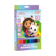 Фломастеры "YES" 12 цв. /650620/ Gabby Dollhouse superwashable у карт. корр. (1/72)