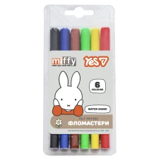 Фломастеры "YES" 6 цв. /650609/ Miffy (1/384) Фломастеры "YES" 6 цв. /650609/ Miffy (1/384)