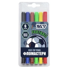 Фломастеры "YES" 6 цв. /650608/ Football (1/384) Фломастеры "YES" 6 цв. /650608/ Football (1/384)