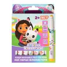 Фломастеры "YES" 8 цв. /650616/ Gabby Dollhouse superwashable у карт. кор. (1/144)