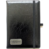 Блокнот на гумці "Bourgeois" А5/160 шкірзам Тв.обкл. /N9721/ вн.бл.70г, # (1/30)