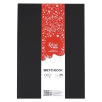 Скетчбук A4/96арк. "ROSA Studio" /16R5019/4823098506553/ 100 г/м2, чорний, білий папір (1)