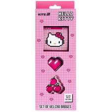 Нашивка "Kite /HK25-3012-2/ на липучці, 3 шт., 3012-2 Hello Kitty (1/30)