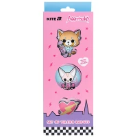 Набор беджей "Kite" /AR25-3012/ на липучке, 3 шт., 3012 Aggretsuko (1/30)