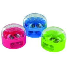 Точилка "KUM" /208K2/ пластикова подвійна, з контейнером (12)