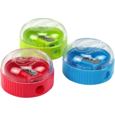 Точилка "KUM" /210К POP/ пластикова кругла, з контейнером (12)