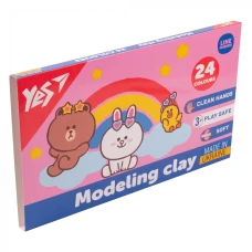 Пластилін 24 кол. 480г "YES" /540683/ "Line Friends" (1/14)