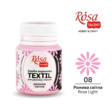 АКРИЛ для тканин "ROSA" /408/ Рожевий, 20 мл (1/140)