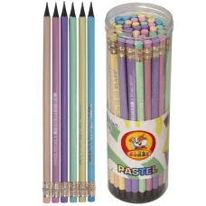 Олівець графітний "CLASS" /145C/ НВ, з гумкою, трикут., PASTEL, (уп.48шт.в тубі) (48/288/1728)
