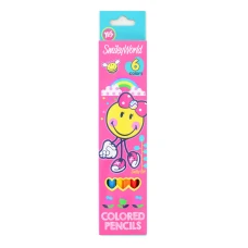 Олівці кольорові "Yes"  6 кол. /290399/ "Smiley World" (pink) (1/24/480)