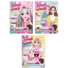 Книга завдань для дівчат А4/14арк "Апельсин" /LS-04/ "Pink Ink" +рожевий маркер (багаторазова) МІКС (1/12)