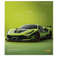Зошит уч. "Школярик" 96арк.# /3572K/ "Cars posters" УФ-лак (хлопчик) (5/50)