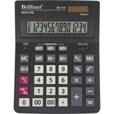 Калькулятор "Brilliant" /BS-114/ настол.14-разр.2пам.204*155*37мм