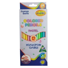 Олівці кольорові "CLASS" 12 кол. /1712C/ PASTEL, трикутні (1/12/240)