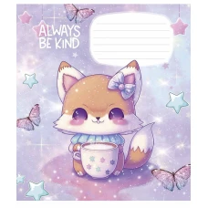 Зошит уч. "Школярик" 12арк.== /3265L/ "Anime friends" глітер (дівчинка) (30/300)