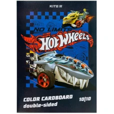 Картон кольоровий А4/10 "Kite" /HW24-255/ двосторонній 10кол. "Hot Wheels" (1/50)
