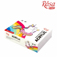 Набір акрилових фарб "ROSA START" /322111006/_005/  12кол*10мл "Unicorn Єдиноріг"  (1/12)