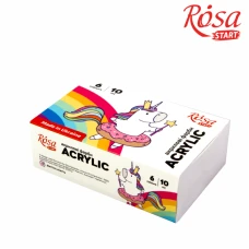 Набір акрилових фарб "ROSA START" /322111004/_029/  6кол*10мл "Unicorn Єдиноріг"  (1/24)