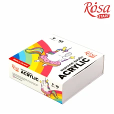 Набір акрилових фарб "ROSA START" /322111005/_012/  9кол.*10мл "Unicorn Єдиноріг"  (1/16)