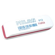 Гумка "MILAN" /612/ "NATA" скошена, біла  (12/300)