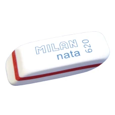 Гумка "MILAN" /620/ "NATA" скошена, біла  (20/500)