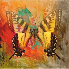 Картина на картоні з контуром "ROSA START" 30*30 „Butterfly 3“ БЕЗ ФАРБ /GPA284324/540/ Картина на картоні з контуром "ROSA START" 30*30 „Butterfly 3“ БЕЗ ФАРБ /GPA284324/540/