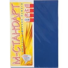 Папір кольоровий "М-Стандарт" A4 темний (80г) deep blue /49А/ (100арк)