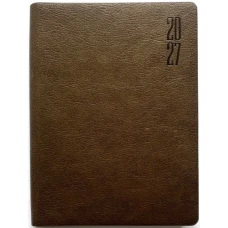Щоденник ДАТ. 2027 А6/160арк "Bourgeois" /9964/ ШКІР. ЗАМ, крем пап., 70гр/м # (1/40)