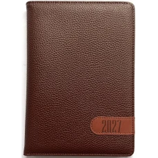 Дневник датированный 2027 А5/160л "Bourgeois" /9973/ КОЖ. ЗАМ, крем пап., 70гр/м == (1/20)