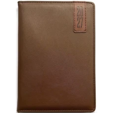 Щоденник ДАТ. 2027 А5/160арк "Bourgeois" /9978/ ШКІР. ЗАМ, крем пап., 70гр/м == (1/20)