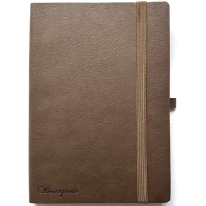 Щоденник НЕДАТ А5/160арк "Bourgeois" /9994/ ШКІР. ЗАМ, крем пап., 70гр/м # на гумці (1/20)