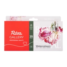 Акварель "ROSA Gallery" /3403431/ 35цв.*2,5мл, кювета, Красный металл.пенал (L) BOTANICAL Акварель "ROSA Gallery" /3403431/ 35цв.*2,5мл, кювета, Красный металл.пенал (L) BOTANICAL