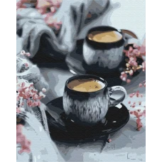 Картина за номерами "Brushme" /BS52053/ "Кава в чашках" 40*50см