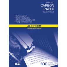 Папір копіювальний (копірка) А4 "BuroMAX" /BM.2700/ 100арк. синій (5)