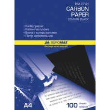 Папір копіювальний (копірка) А4 "BuroMAX" /BM.2701/ МВ-16 100арк. чорний (5)