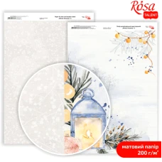 Папір дизайнерський двосторонній матовий "Rosa Talent" /5318066/ "Winter Dreamer" 2, 21*29,7 см, 200г/м2 (5)