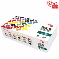 Набір акрилових фарб "ROSA TALENT" /956/ матовий,18 кол.*20 мл, (1/8)