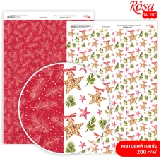 Папір дизайнерський двосторонній матовий "Rosa Talent" /5318077/ "Holiday Time" 5, 21*29,7 см, 200г/м2 (5)