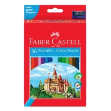 Олівці кольорові "Faber-Castell" 36 кол. /120136/ "ЗАМОК І ЛИЦАРІ" картон (1/4)