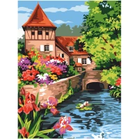 Картина на картоне с контуром "ROSA START" 30*40 Пейзаж №35 БЕЗ КРАСОК /GPA283835/