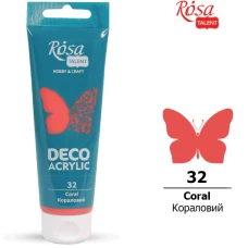 АКРИЛ для декору "ROSA TALENT" /32/ Кораловий, матовий 75 мл (1/4)