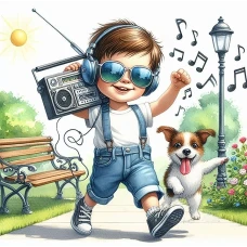 Алмазна мозаїка "Go to art" /177345/ "Музичний вайб" 25*25см на підрамнику 5D