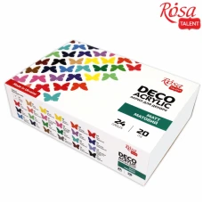 Набір акрилових фарб "ROSA TALENT" /90747263/963/ матовий , 24кол.*20мл (1/4)
