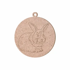 Заготовка "Rosa Talent" /004/ „Кролик“ 5шт., ДВП, 2, 8х9см