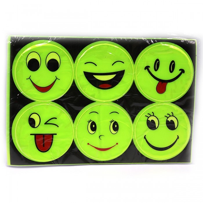Reflective stickers "JO" /5487IMG/ 6 cm, "Smile" (100)