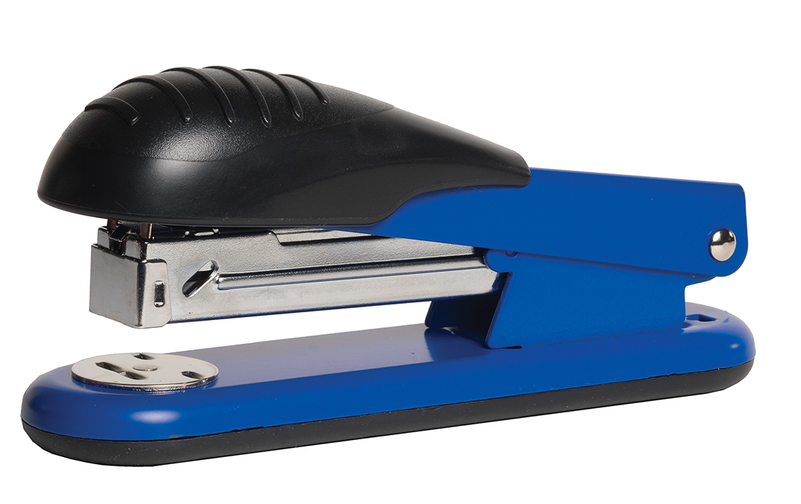 Stapler No. 24/6-26/6, 30 sheets. "SCHOLZ" 4023, 65mm, metal., Blue (1/12)