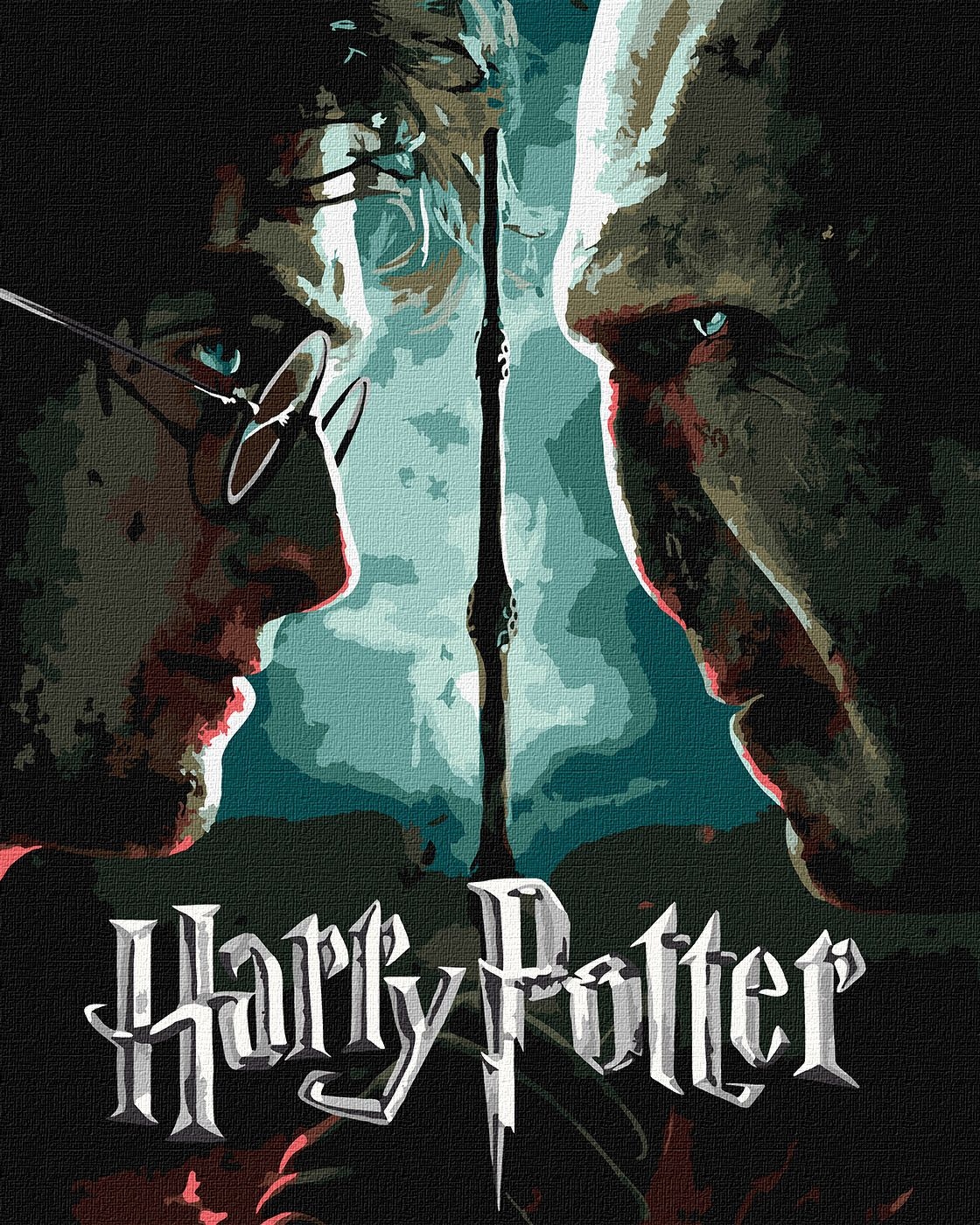 Picture by number "Ideyka" /KHO5222/ "Harry Potter: Harry and Voldemort with extra metallic paints" 40*50 cm