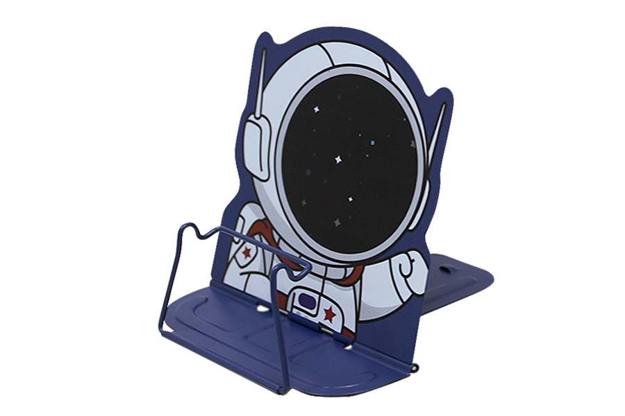 Metal book stand "WB" /806-1(13163)/ 22.5*16.5cm, Cosmonaut (1/20/80)